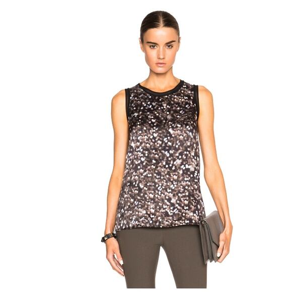 Rag & Bone Edie Silk Tank Top - Lights - Size Large - Picture 1 of 5